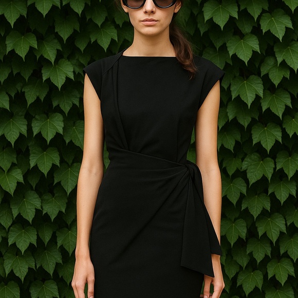 Diane Von Furstenberg Dresses & Skirts - NWT DIANE VON FURSTENBERG Phiala Draped Little Black Dress, 6